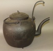 CAST IRON TIPPING TEA KETTLEca. 1800-1830;