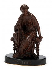 French bronze figure of Penelope   