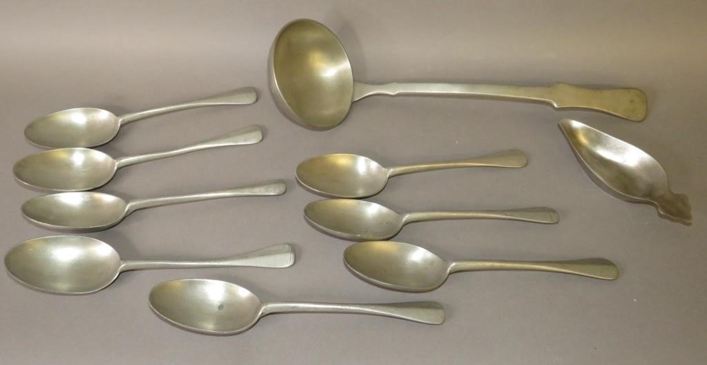 10 REPRODUCTION PEWTER UTENSILS 300a7d
