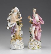 Two Meissen porcelain figures emblematic 4cab0