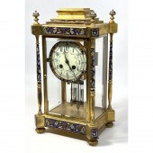 French Samuel Marti clock with cloisonne