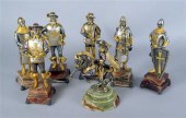 Seven Italian gilt and mixed metal figures