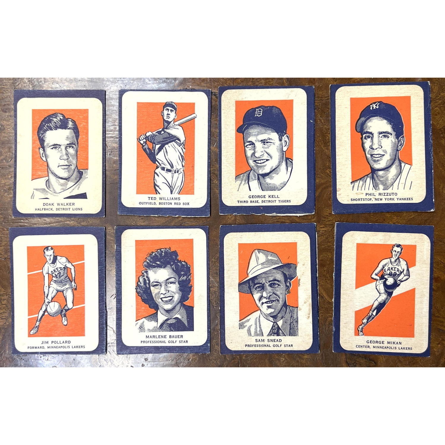 8pc collection 1952 Wheaties cards  2fed0d