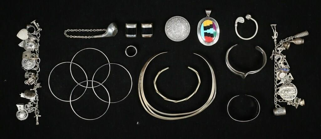 LOT OF STERLING JEWELRYLot of sterling 2feed3