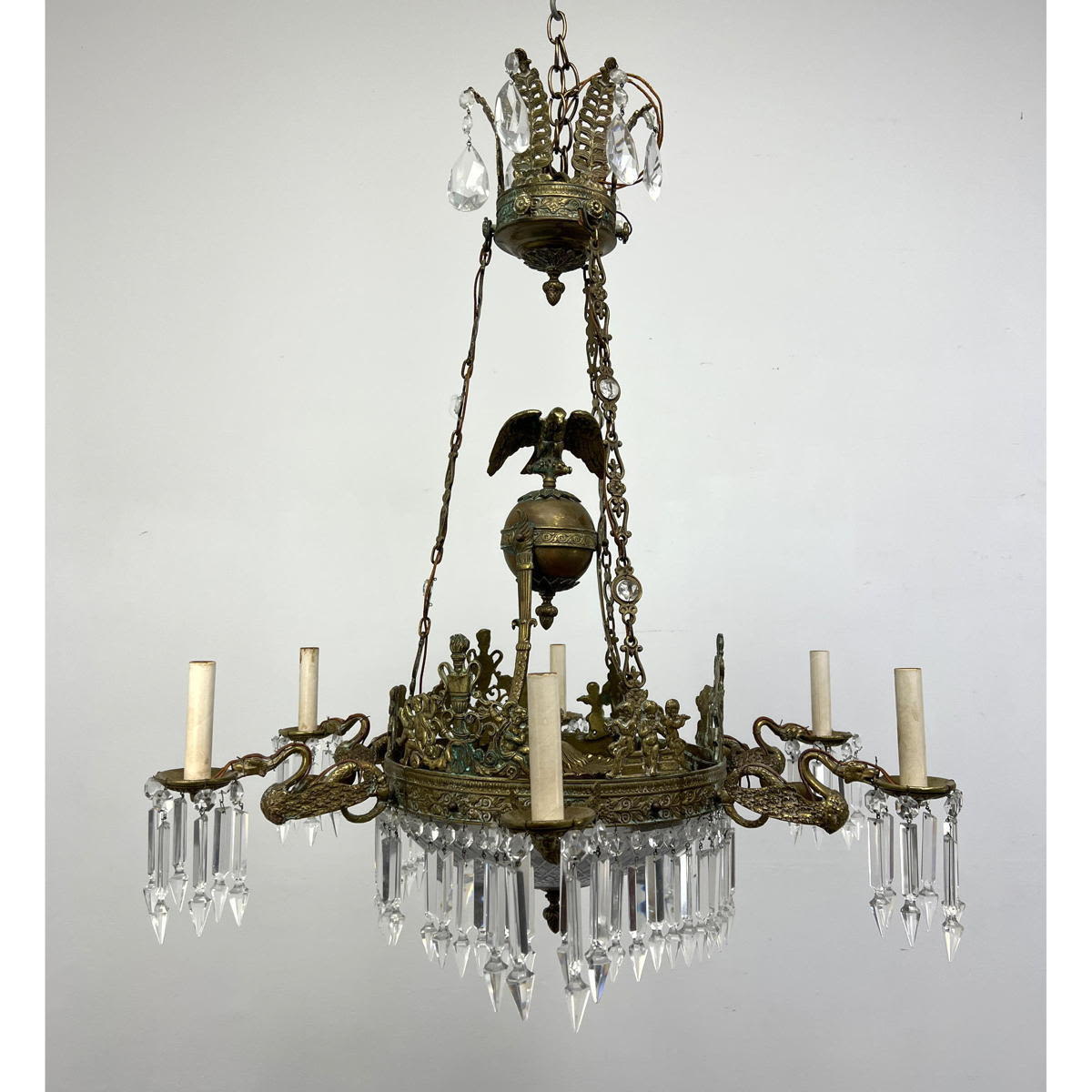French Empire style Brass Chandelier  2ff609