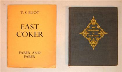 4 vols. (3 wrappers)  Eliot, T.S.: Ash-Wednesday.