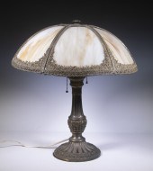 AMERICAN SLAG GLASS LAMP Ca 1920s 30213b