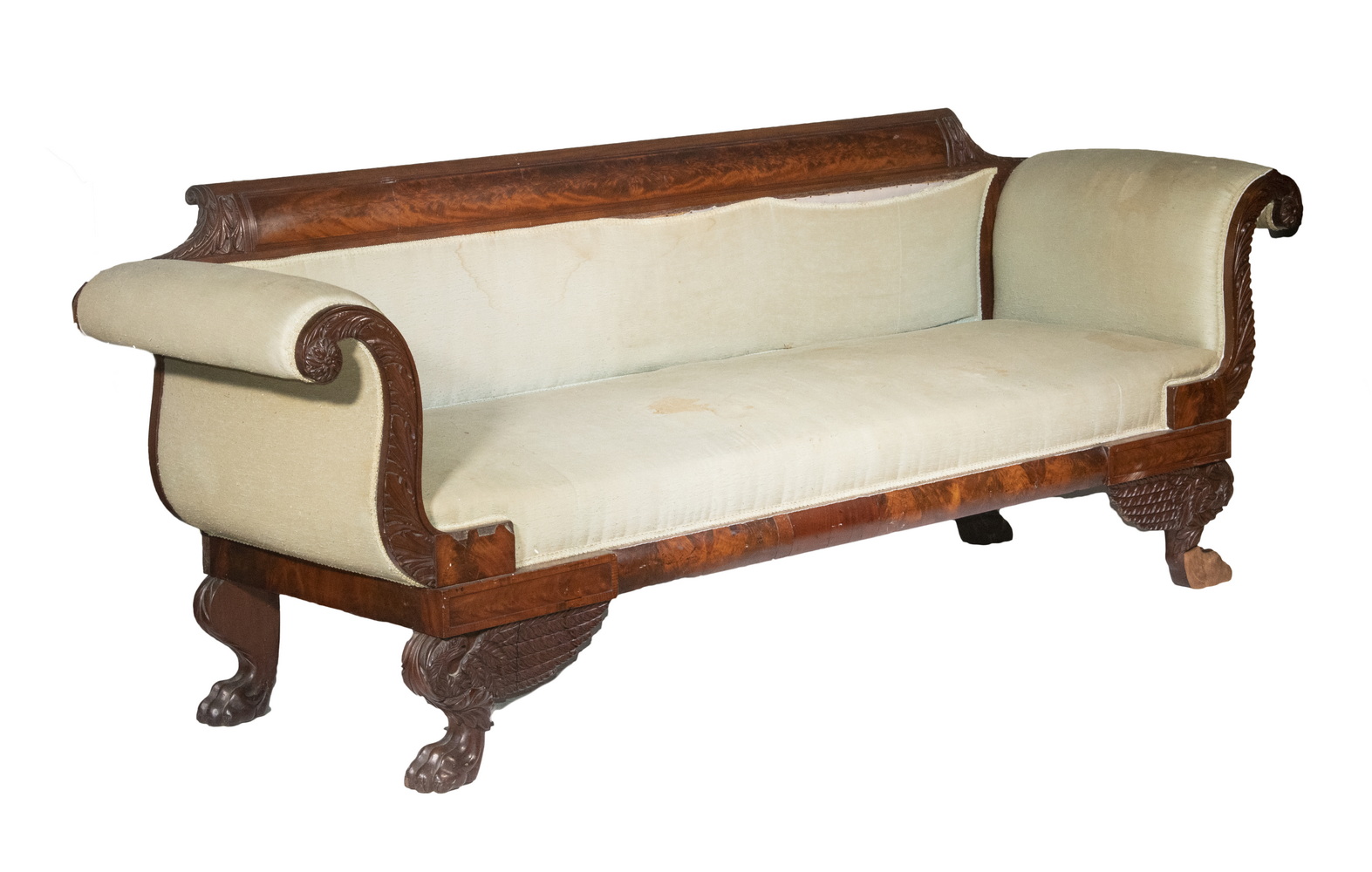 CARVED FEDERAL PERIOD SOFA Early 3022b5