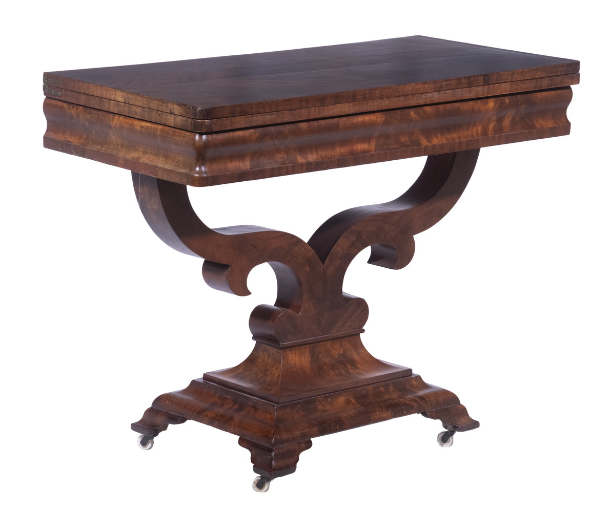 FLAME MAHOGANY GAME TABLE American 3022d2