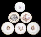  6 HAND PAINTED PORCELAIN SAUCERS 302687