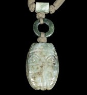CARVED JADE SCARAB NECKLACE RETAILED