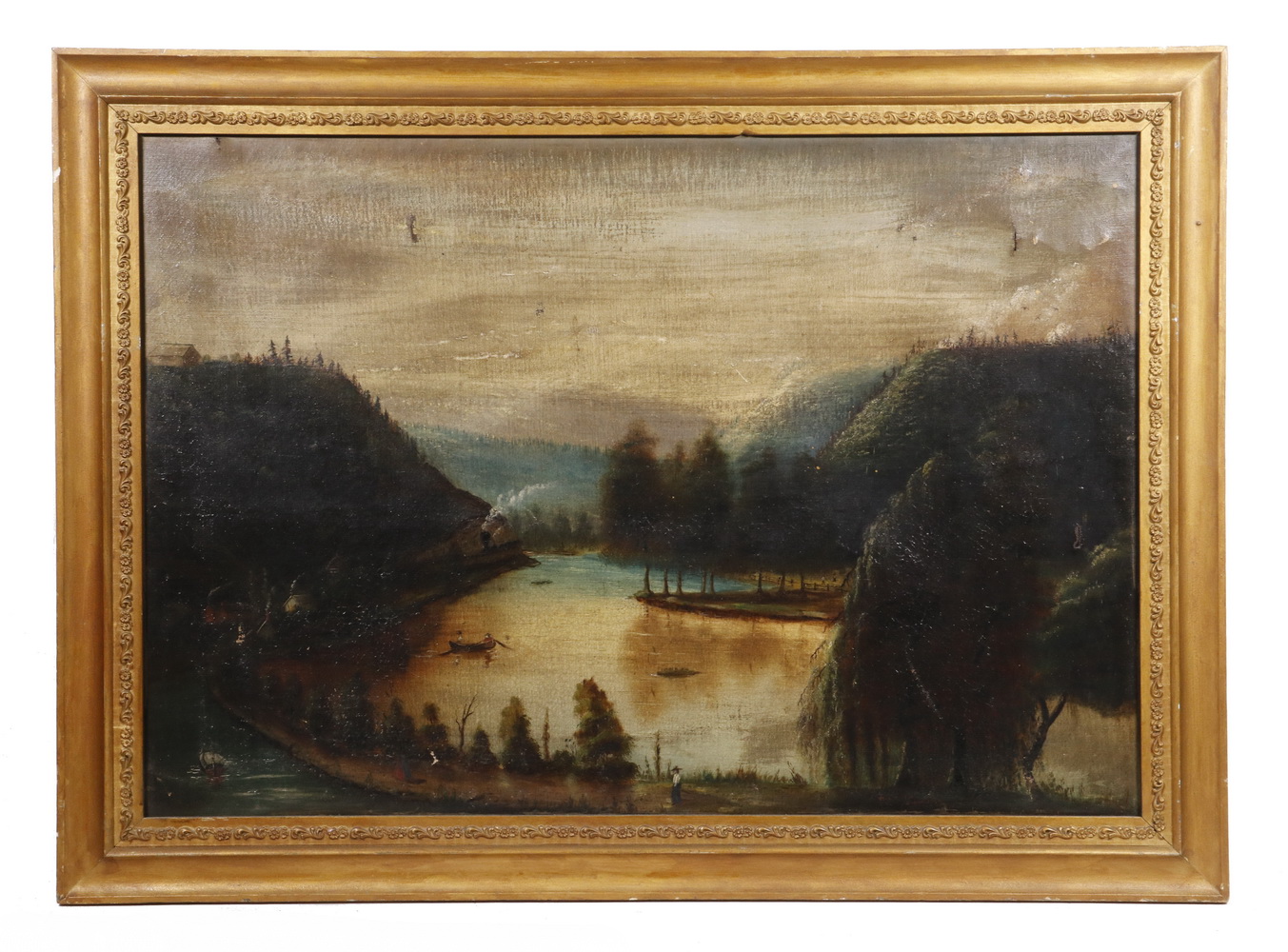 PRIMITIVE PAINTING OF THE HUDSON 302780
