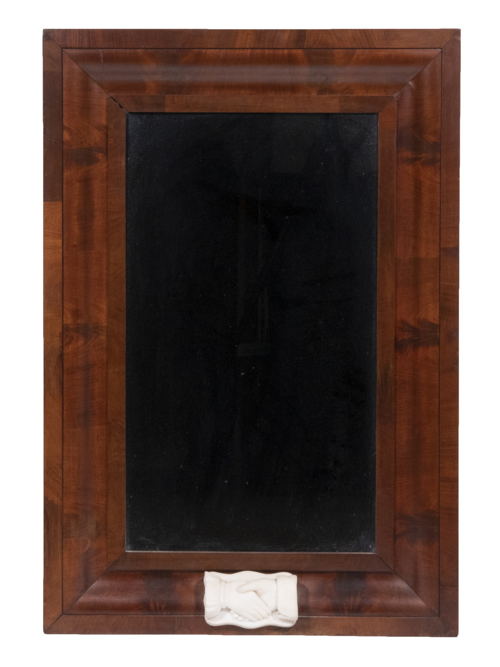 MAHOGANY OGEE MIRROR WITH MARBLE 302812