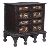 ENGLISH JACOBEAN CHEST ON STAND 302a57