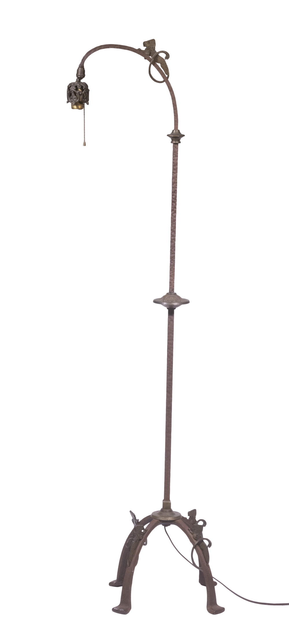 ARTS CRAFTS IRON FLOOR LAMP Finely 302d46