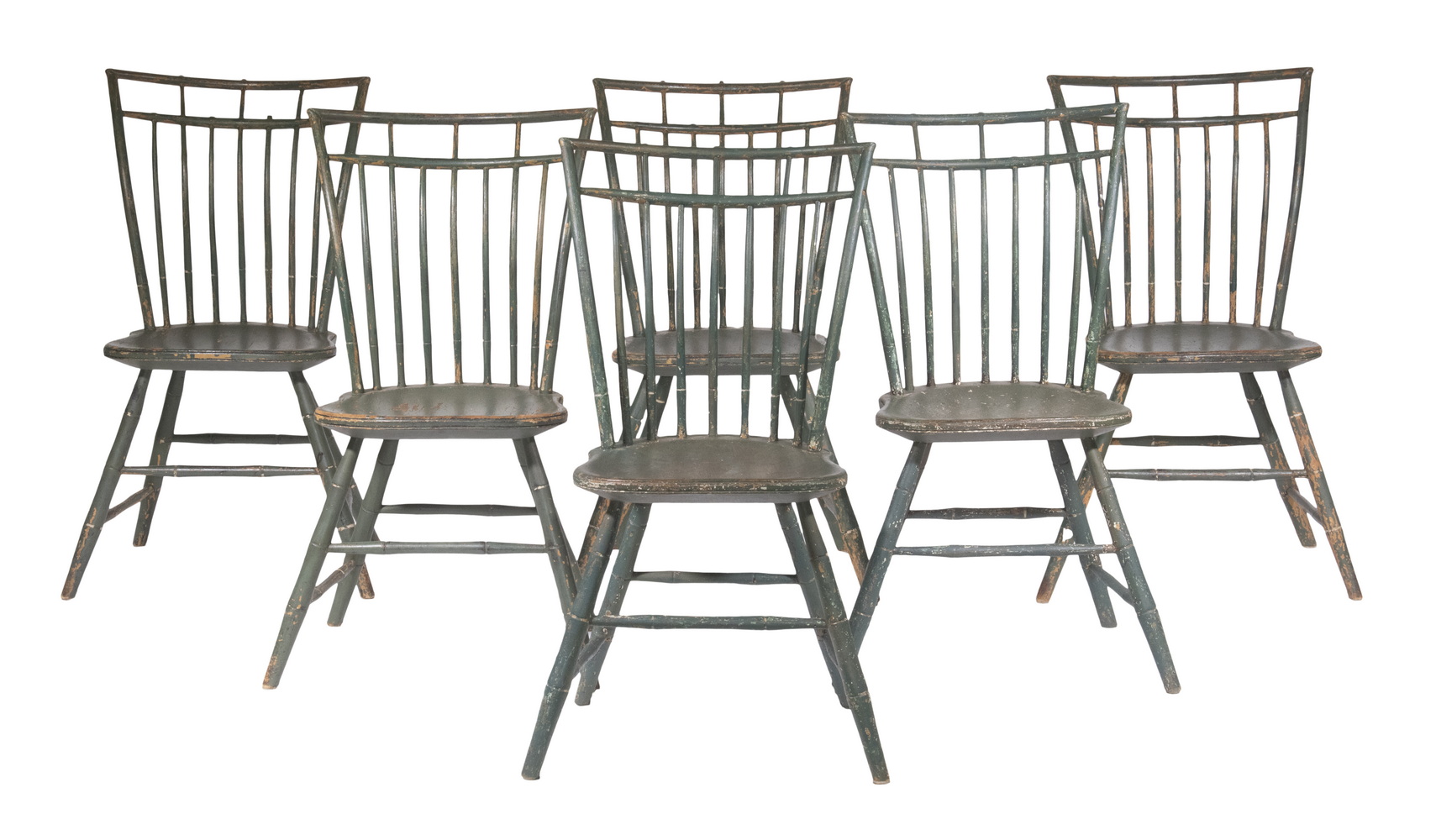 PAINTED BIRDCAGE WINDSOR CHAIRS 302e27