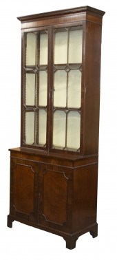 TWO-PART CHINA CABINET 1930s Custom