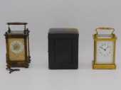 (2) FRENCH CARRIAGE CLOCKS, 19TH C.,