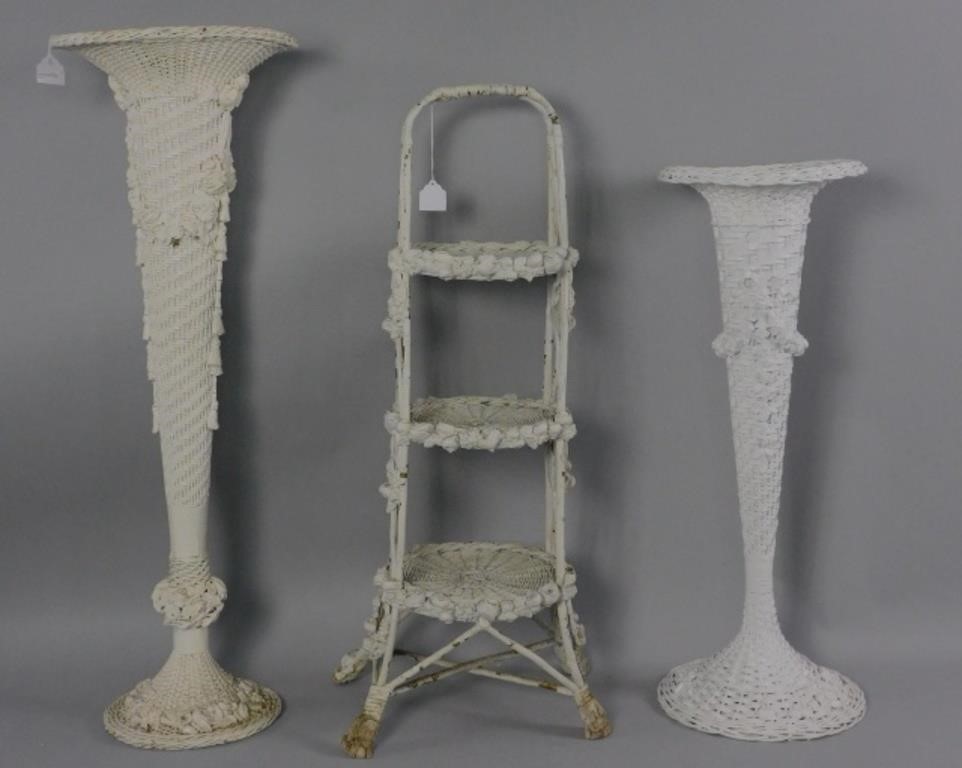 (3) VICTORIAN WICKER ITEMS, TO