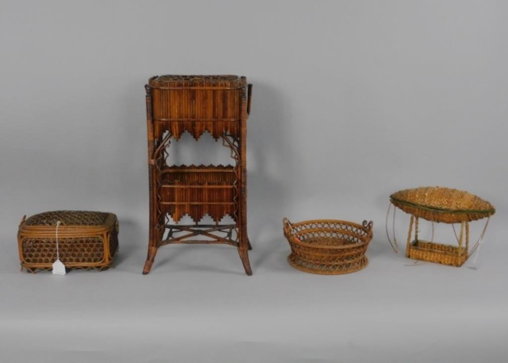  4 VICTORIAN SEWING BASKETS TO 30345e
