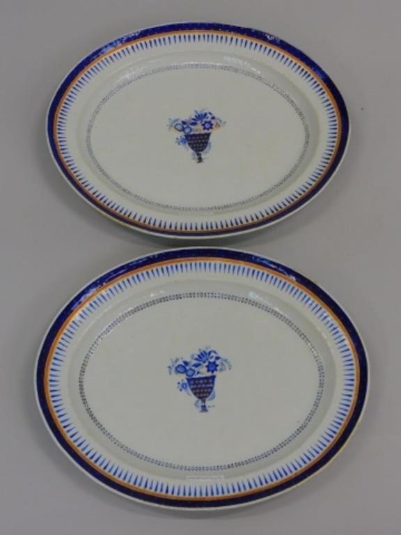 CHINESE EXPORT PORCELAIN PLATTERS  3035f3
