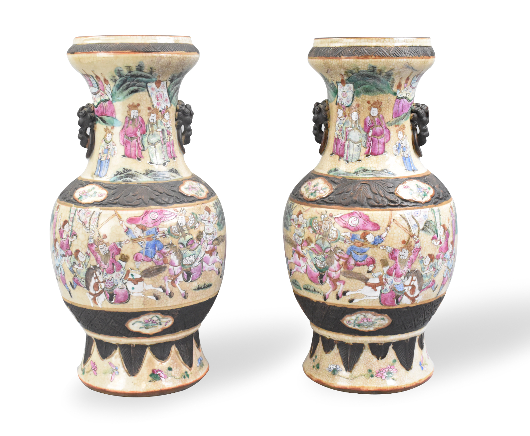 PAIR CHINESE GE GLAZED FAMILLE 301857