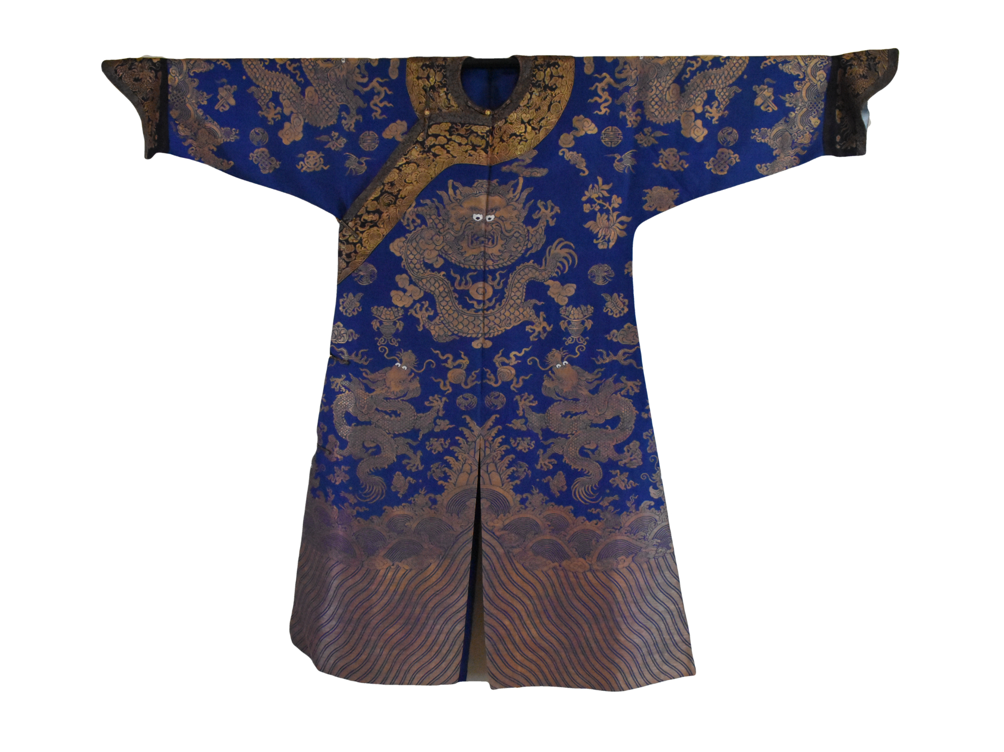 CHINESE IMPERIAL BLUE EMBROIDERY 30190b