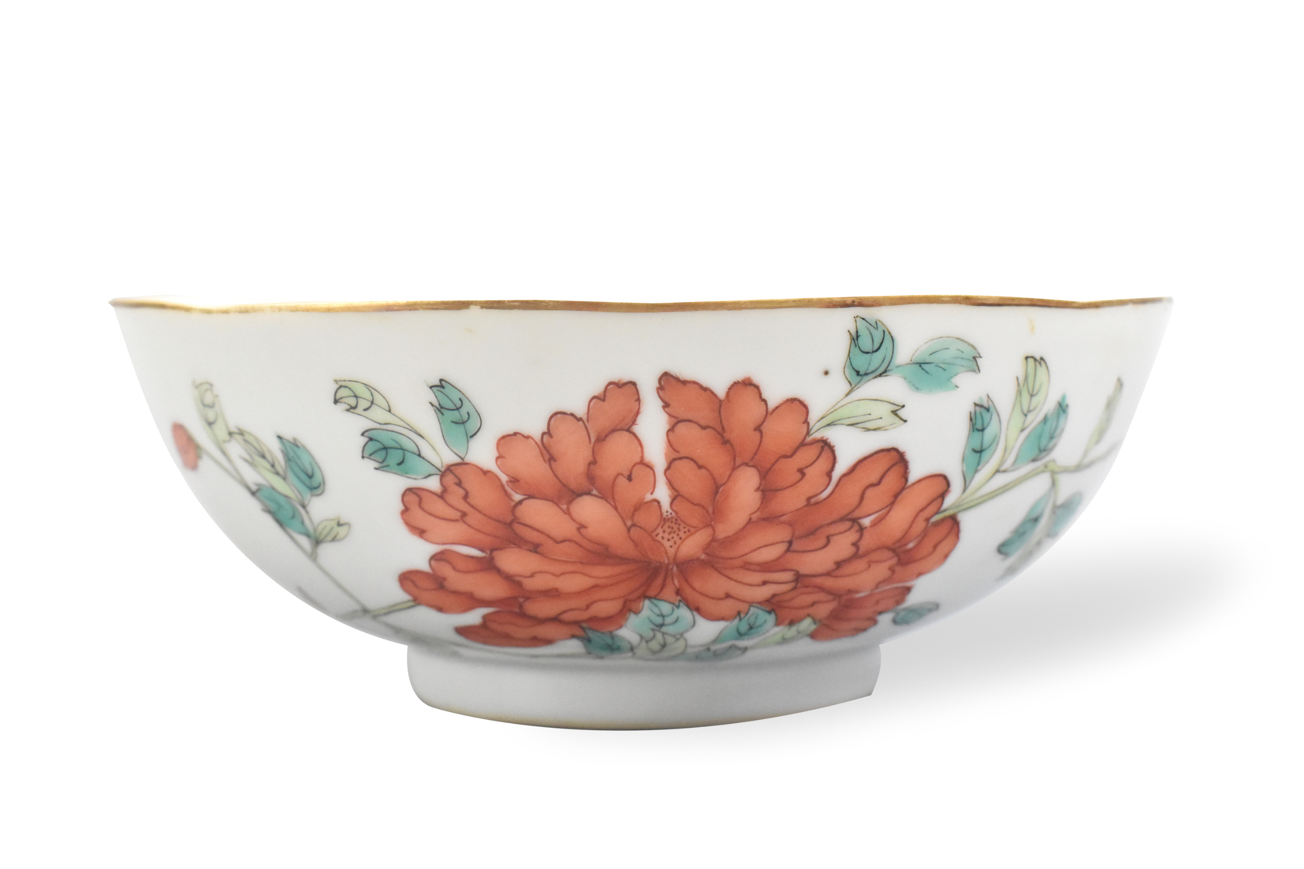 CHINESE FAMILLE ROSE FLORAL BOWL 3019fb