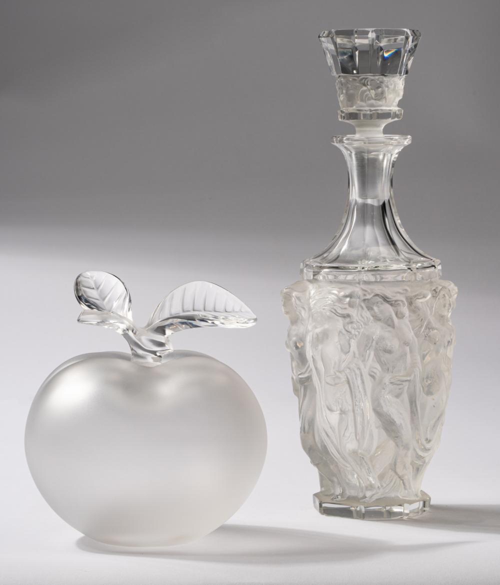 RENE LALIQUE DECANTER AND A LALIQUE  3019fe