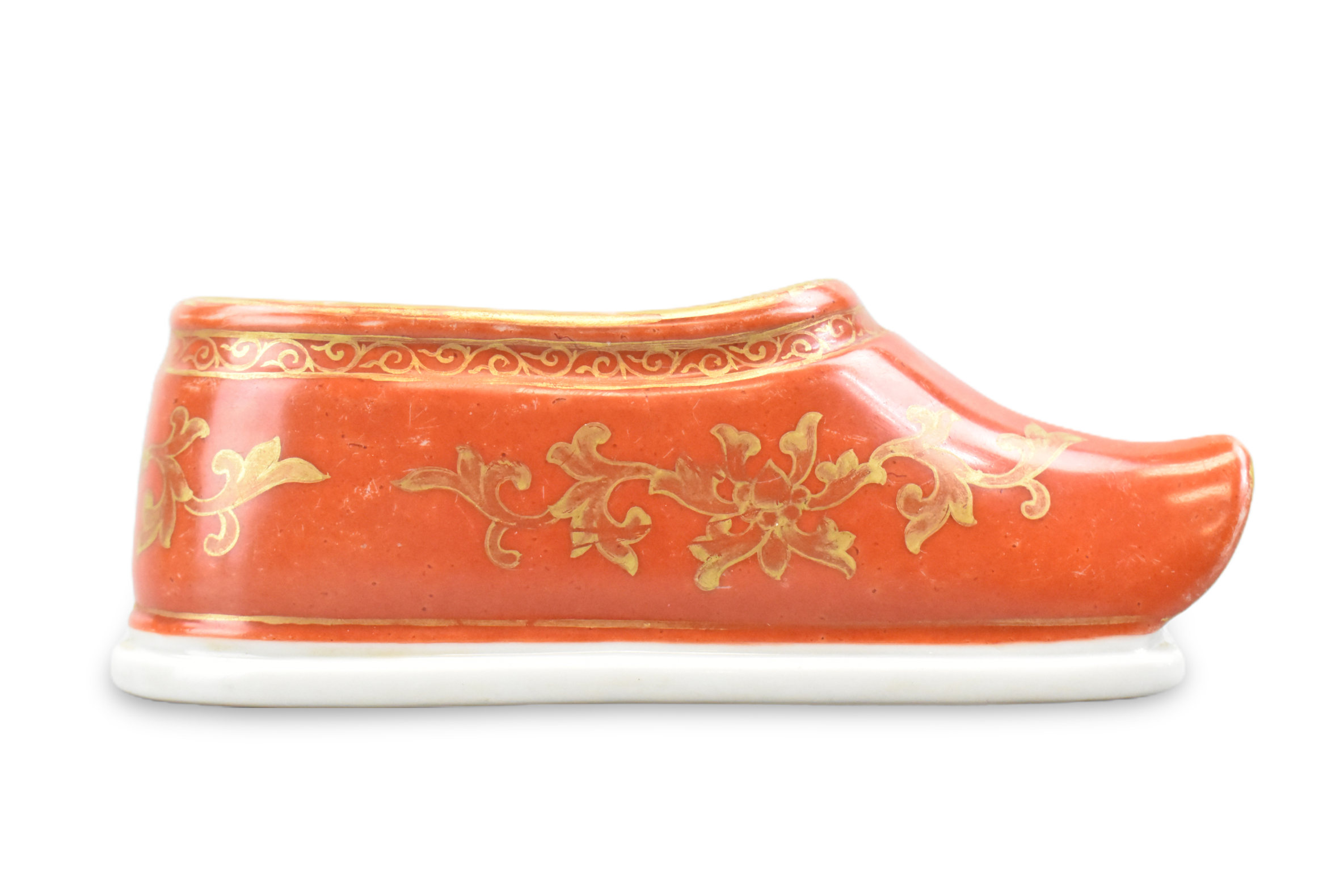 CHINESE GILT IRON RED SHOE W EROTIC 301aab