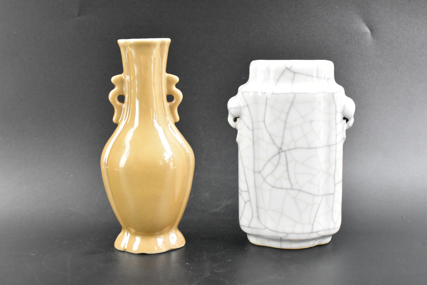 2 CHINESE MONOCHROME VASES 20TH 301ac5
