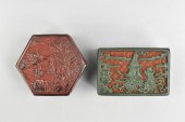 2 CHINESE LACQUERED BOXES QING 301b17