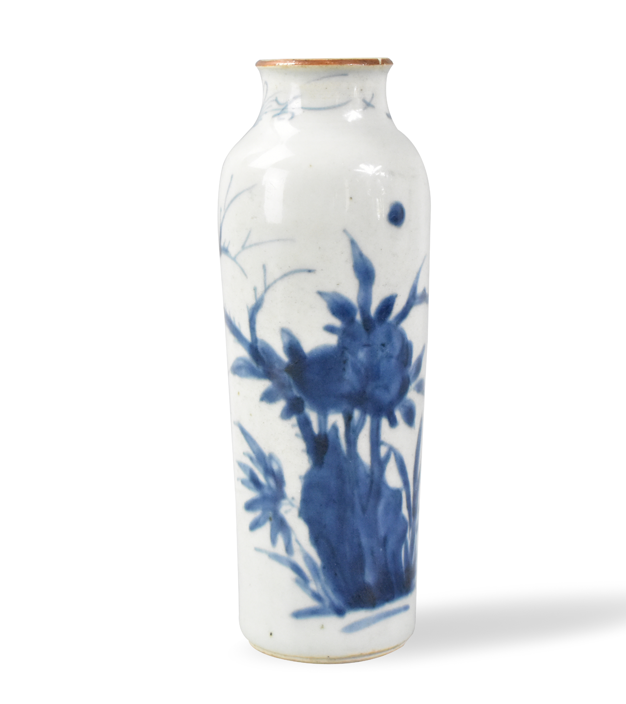CHINESE BLUE & WHITE VASE W/ FLORAL