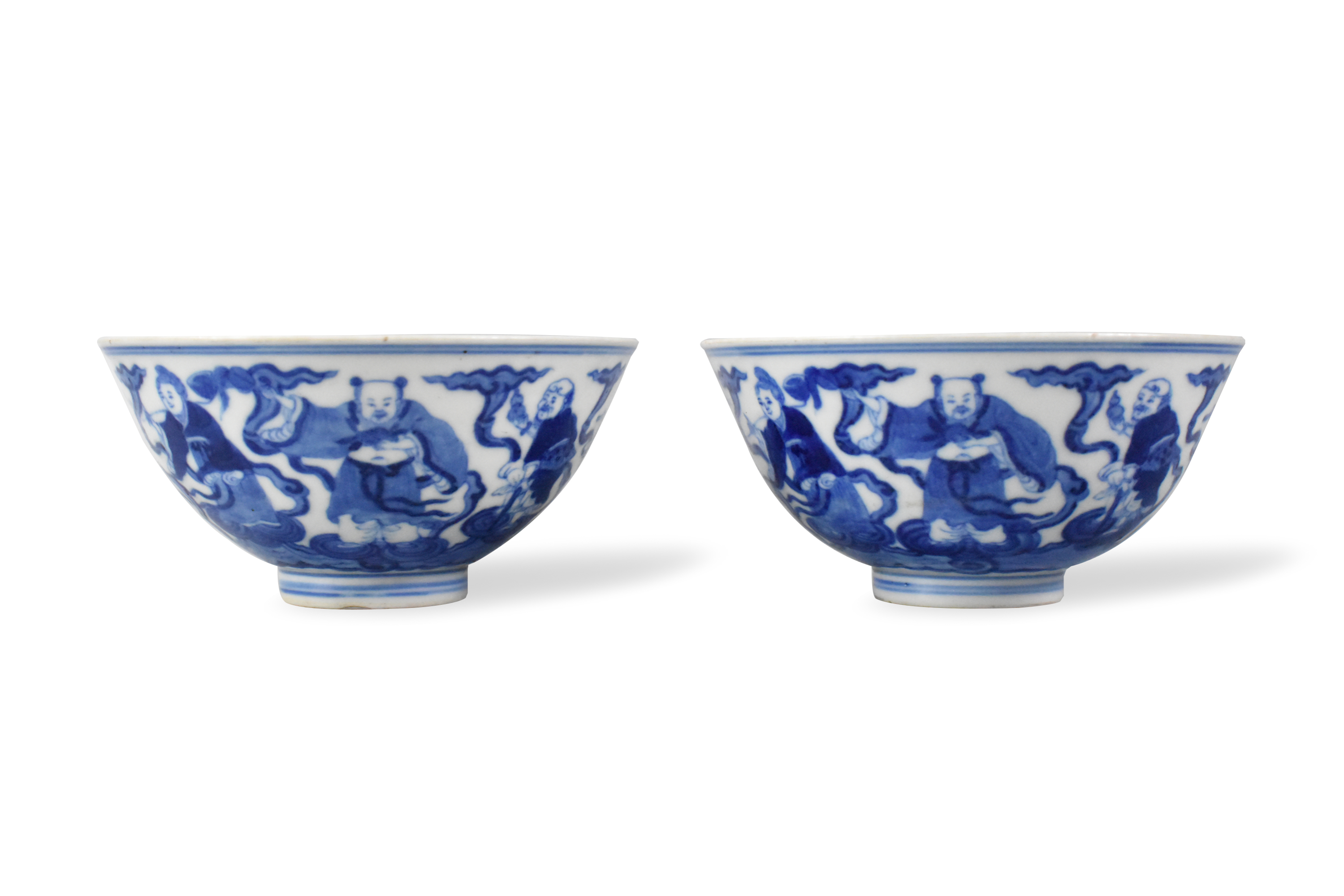 PAIR OF CHINESE B W 8 IMMORTAL 301ce9