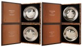 FOUR FRANKLIN MINT WESTERN-THEME STERLING