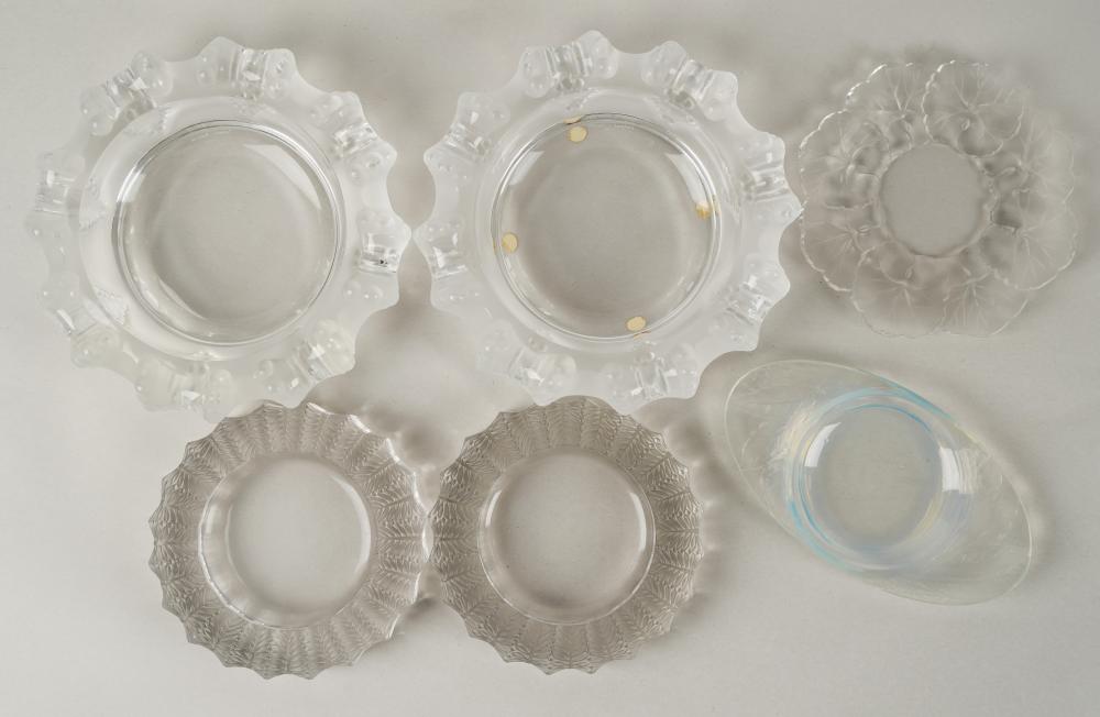 COLLECTION OF LALIQUE GLASS ASHTRAYS 304851