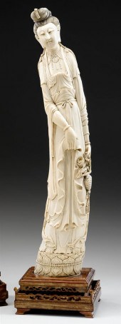Large Chinese elephant ivory carved 4d40c