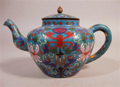 Chinese cloisonne teapot Qing 4d452