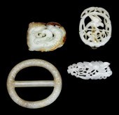 Four Chinese jade ornaments    Qing