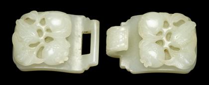 Chinese white jade belt hook and 4d45d