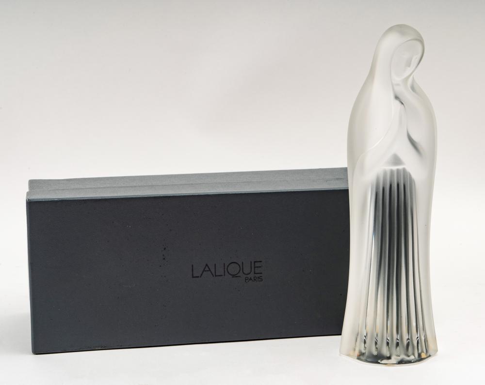 LALIQUE MOLDED GLASS VIRGIN MARY 304edf