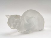 LALIQUE GLASS CAT FIGURELalique Glass