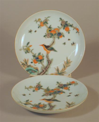 Pair of Chinese famille rose dishes    guangxu