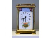 An antique French carriage clock with