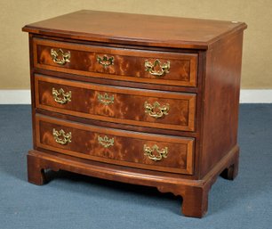 A vintage three drawer inlaid mahogany 305949