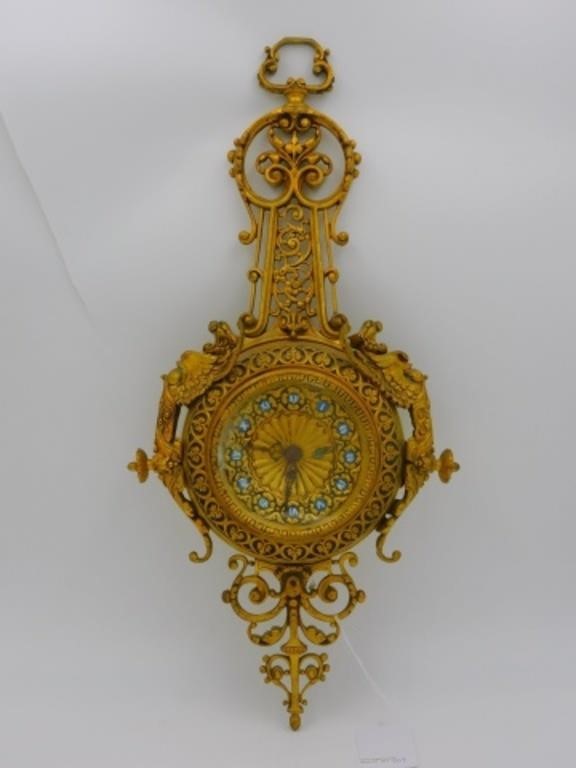 CAST BRASS HANGING CLOCK MADE IN 3037fb