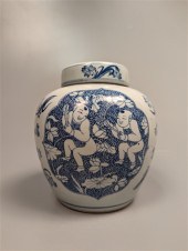 Chinese 19th Century-style, blue and