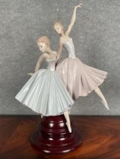 Lladro figural group, two ballet dancers,