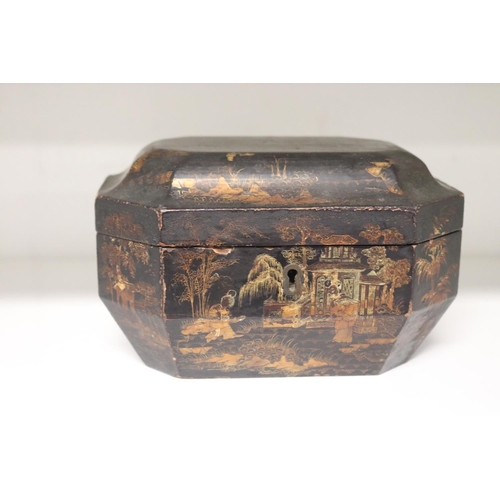 Antique Chinese export black lacquer 308251
