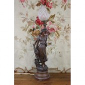 Antique French bronzed spelter figural
